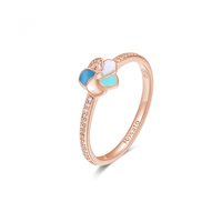 Anello Rosato Donna Gaia in Argento Zircone RZAL006B - RZAL006B
